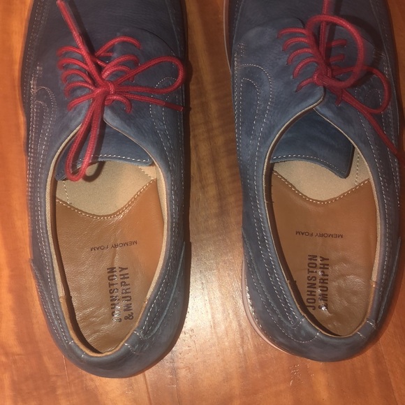 Mens J&M Blue soft leather wingtips - Picture 6 of 7